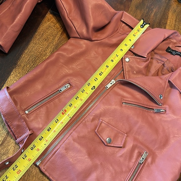 Love Tree PU moto jacket Dusky pink as new condition. Size Med. - Picture 7 of 7